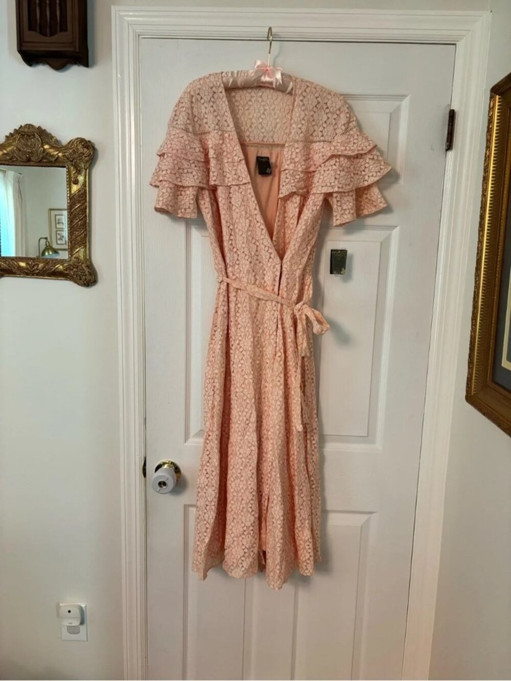 Peach/pink Taylor Wrap Dress NWT Size 12